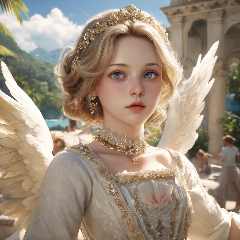 the perfect human model cute angelic girl posing, accurate details, detailed face, fantasy, dramatic, intricate, elegant, highly detailed, digital painting, artstation, concept art, smooth, sharp focus, illustration, art by gustave dore, octane render, 4k