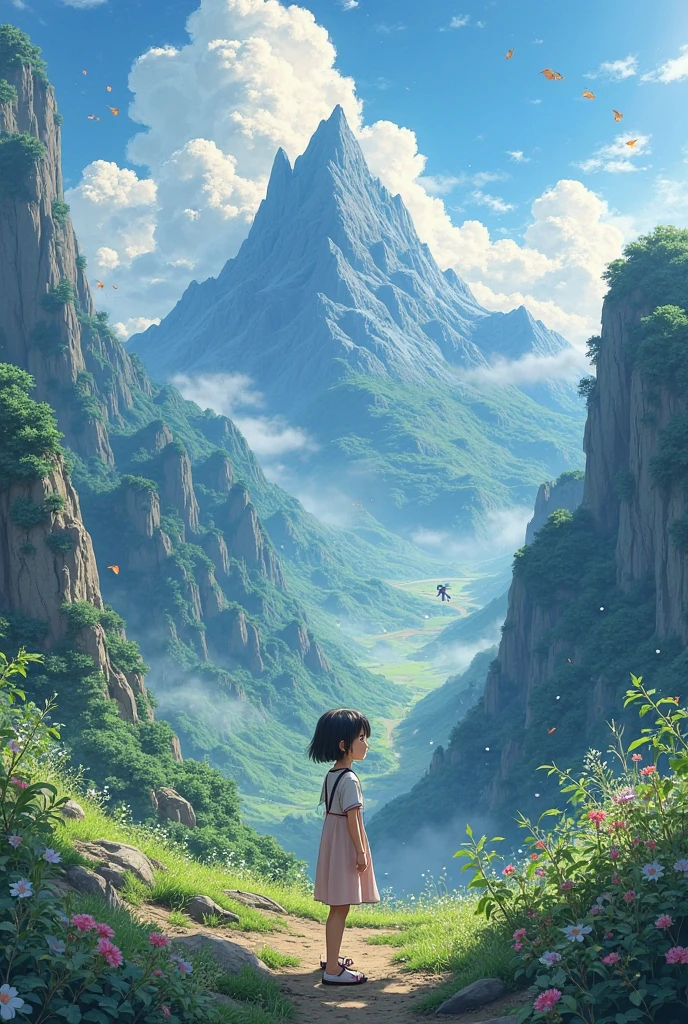 Mountains with a small red building on top., by Cheng Jiasui, chinese landscape, by Yuan Jiang, an incredible landscape image, zhangjiajie early morning, by Liu Haisu, by Raymond Han, impressive mountains, by Xia Yong, floating mountains, incredibly pretty, by Ren Xiong, zhangjiajie national forest park Senran Kagura yumi 8K, Best Quality, (photorealistic:1.4), raw photo, (curved body), (curved thighs), (huge breasts, perky breasts:1.4),