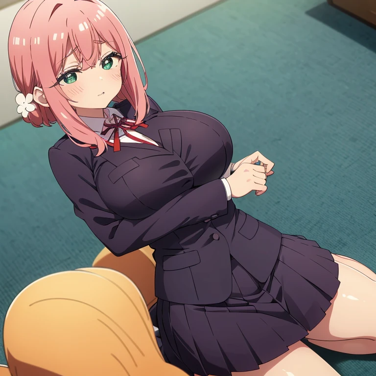 Permanently installed,White, ((Squatting, spread your legs)), white panties,(((She lifted her shirt, Reveal under her bra))).
花媪ªé¸é‡Œ,1 girl,alone,hair flower,pink hair,hair accessories,Bangs,hair between eyes,green eyes,bright瞳孔,hair intake,short hair,side lock,White的花,
Uniforms,collared shirt,red belt,neck strap,white shirt,purple jacket,big breasts,shirt,long sleeves,pleated skirt,mini skirt,Purple skirt,Thick thighs,, Beautiful visual effects, HD,masterpiece,the best quality,, 18 years old,young women,beautiful fingers,beautiful长腿,beautiful身体,beautiful鼻子,beautiful角色设计, perfect eyes, perfect Face,expressive eyes,
looking at the audience,
official art,Extremely detailed CG unified 8k wallpaper, perfect lighting,rich and colorful, bright_front_Face_light,skin shiny,
(masterpiece:1.0),(the best_quality:1.0), 超high resolution,4k,Super detailed,
photography, 8k, high dynamic range, high resolution, Ridiculous:1.2, Kodak Portrait 400, film grain, blurred background, Bokeh:1.2, lens flare, (Energetic_color:1.2), (beautiful_Face:1.5),(narrow_waist), ,NSFW,