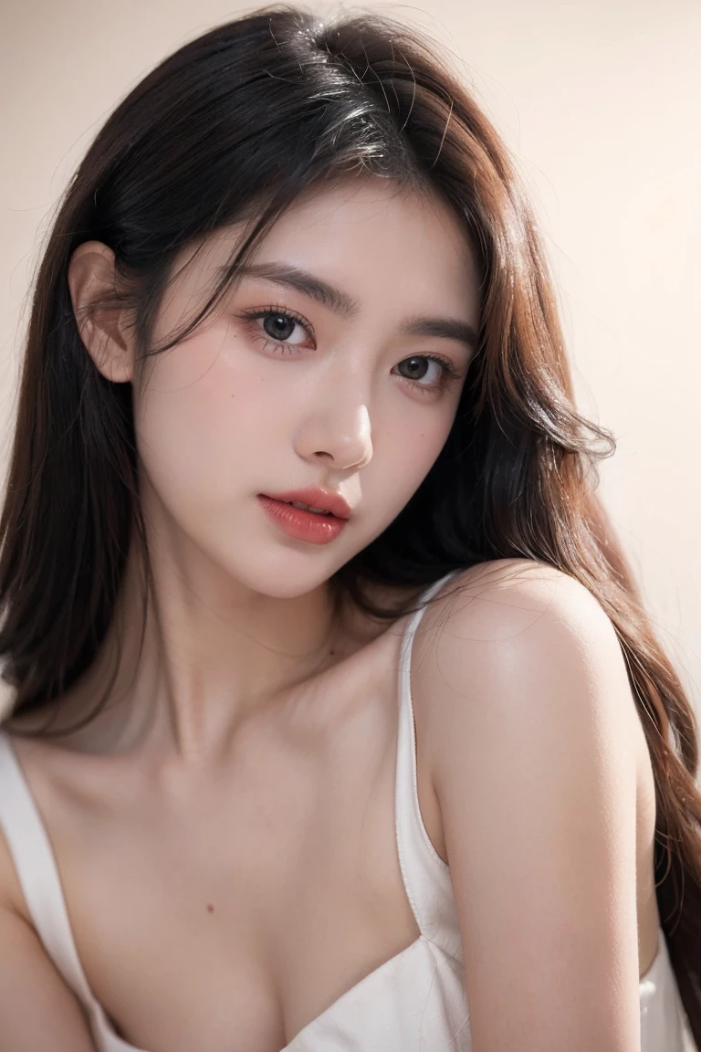(lifelike,High resolution:1.3), A slim girl, The face shape and eyes are super delicate,black hair,The lips are rosy and shiny,(pretty face), (best quality), (super detailed), (Extremely detailed CG unified 8K wallpaper),full body photography,light blue bikini,lie down,(split),(model photos),sexy look,big eyes,(permanent),Eyes look at the audience,super huge breasts,Soft breasts,very realistic breasts,Hold your chest out,character-centered,