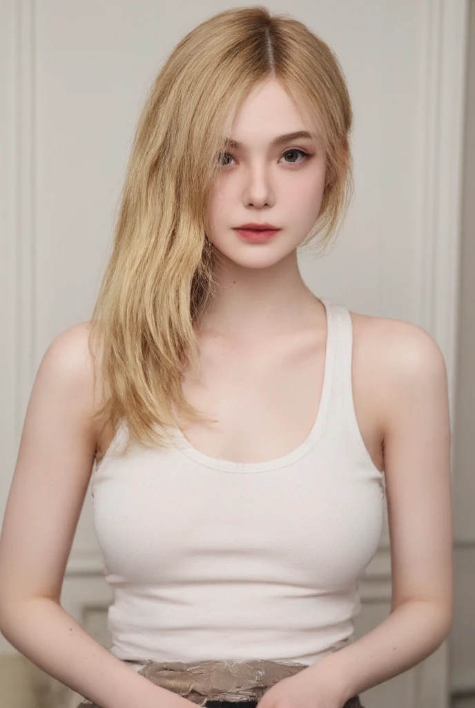 portrait, Practical, beautiful, blue eyes, Blonde hair, Busty Big Breasts, sexy, seductive, 4K resolution, High quality CG, Beautiful CG, Soft Light