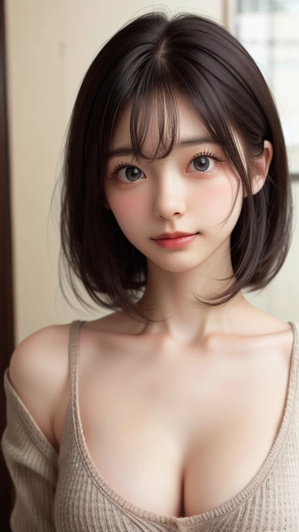 (16 K, Raw photo, Best Quality, hight resolution, absurderes), high-definition RAW color photography, professional photograpy, Papercut, (layered silhouettes:1.2), Complex pattern, delicate craftsmanship, shadow play, depth and dimension, Creative expression, (Realistic, Photorealsitic:1.37), (1 girl, japanaese girl), Toned, Cinematic Light, bloom, blazing, (finerly detailed face:1.2), (masterpiece:1.4), (realistic, photo-realism:1.4) 
BREAK
Realistic, photo of 18 y.Girl in loose shirt(Unbuttoned shirt), half  , Best Quality, (Big breasts:1.4), Bare shoulders, cleavage, NSFW Something?, [[Hands hidden behind the back]], earrings, Complete shirt, Black Choker, Solo, [SFW]、Lower breast、Lower breast, ((big breasts, cleavage))
BREAK
Patchwork flower Tapestry art background:1.5, colorful.