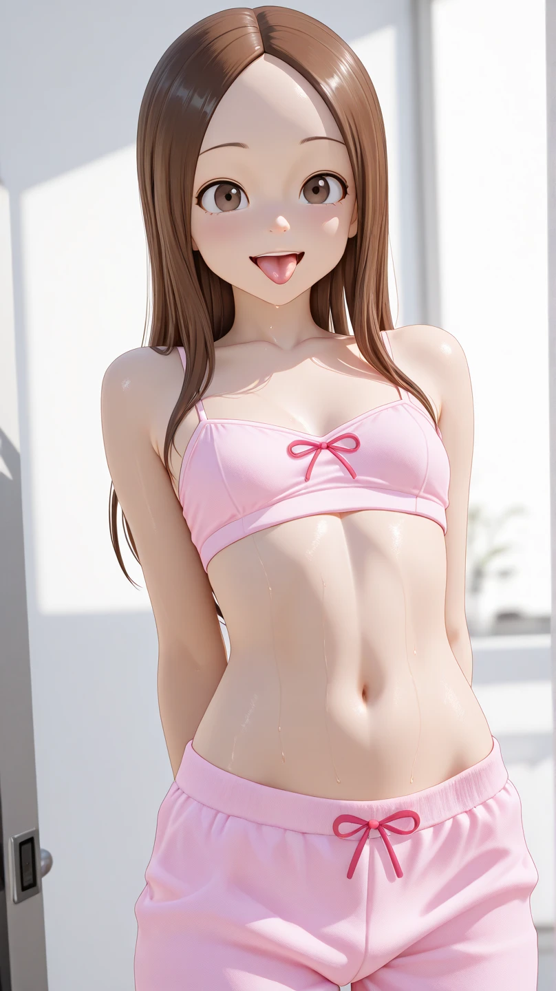 Highest quality, RAW Photos, Realistic, face, Incredibly beautiful girl, cute, length Hair,ponytail,Written boundary depth, High resolution, 超detailed, detailed, Very detaileded, extremely detaileded eye and face, Sharp pupils, Realistic students, Sharp focus, Cinema Lighting, Japanese, Short Woman, Physical build, Short arms, length, Narrow eyes, Fleeting atmosphere, , Brown Bob Hair, ((thin唇)), White top and bottom underwear, masterpiece, Highest quality, detailedな肌, detailedなface, fine grain, 8K, Excellent anatomy, Upper body portrait,flat breasts, small breasts, small,( small bust: 1.2), small bust, (slim, small, flat, small), thin, Delicate and sexy collarbone, One Girl, (beautiful girl, Delicate girl:1.3), (10 years old
