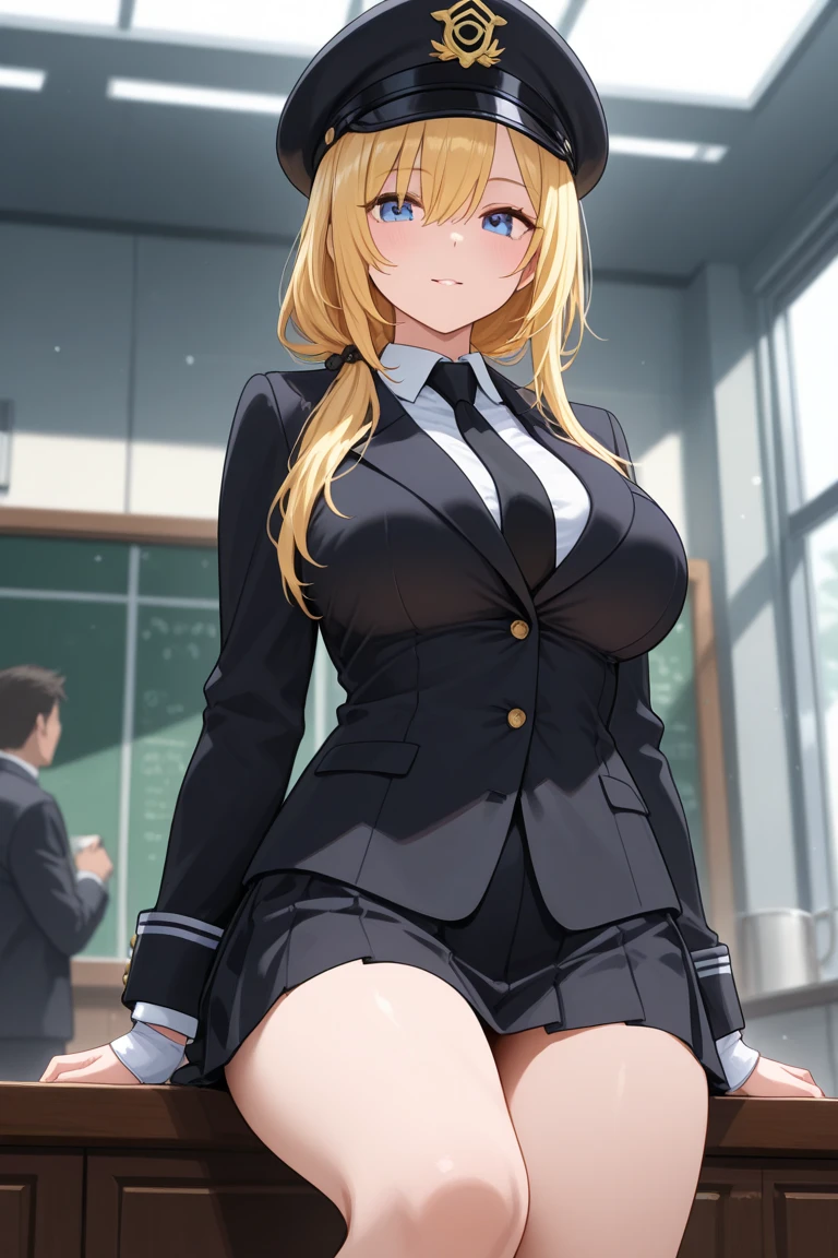 Tsunade big breast, big thighs, in a office suit in a office high quality detailed body