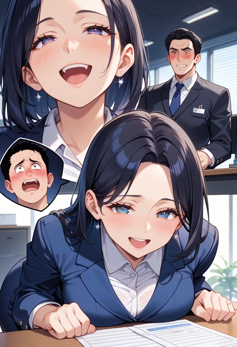 50 year old mature adult female teacher、Men holding penises and surrounding a girl、Teasing Smile、、From the penis、Bukkake for girls、Thick thighs crowded together、Plump Mature Woman、Licking the penis、Glasses、Ugly