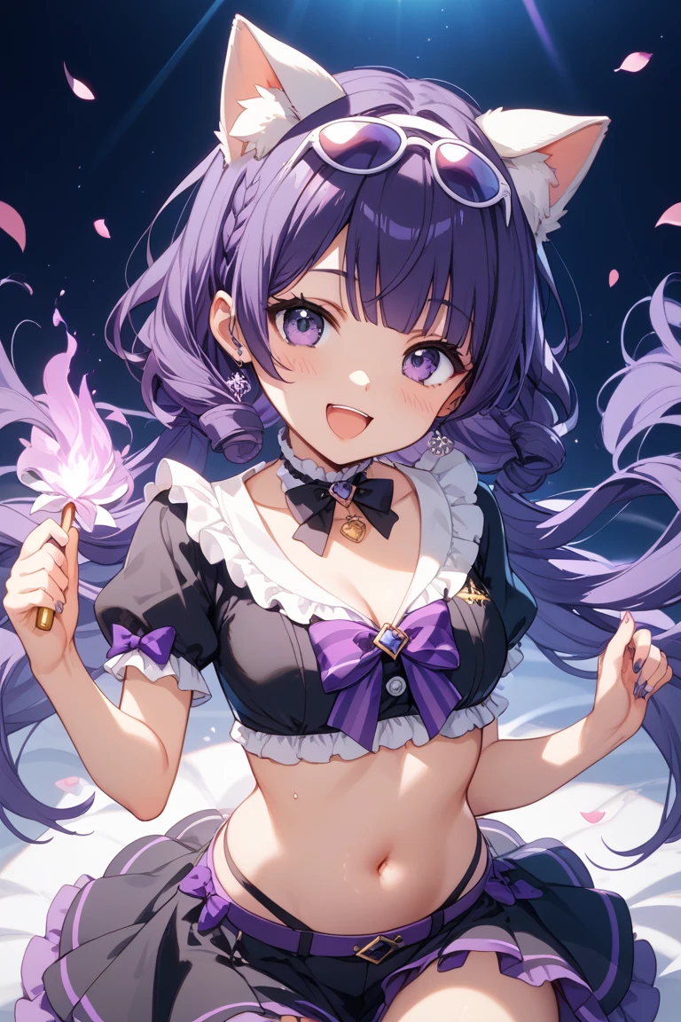 NSFW,((1man with 1woman,Having sex)), Cowgirl,Riding on top of a naked man,vaginal,sex,A is pulling up a dress,bared chest,teats,Genital Marudashi,Revealing clothes,Uma Musume,Nishino flower,Marl,shorth hair,Red headband,Beautiful purple eyes,Purple and yellow dresses,bow ribbon,,,Curvaceous,Smile with open mouth,flower petals,red blush,Shy face,Top image quality,hight resolution,Best Quality