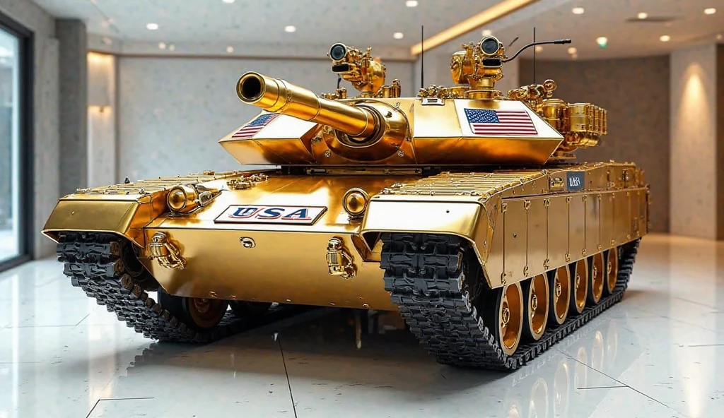 a papercutcd tank, military vehicle, colorful theme, black theme, gold theme, (solo:1.2), <lora:papercutcd-000008:0.9>, no humans, high quality, masterpiece, realistic, photorealistic, (full body, white background:1.3)