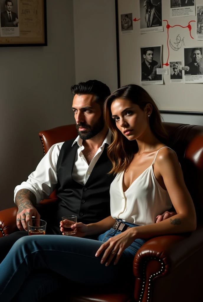 A man and a woman leaned back against each other,Light came down from above the middle of the two