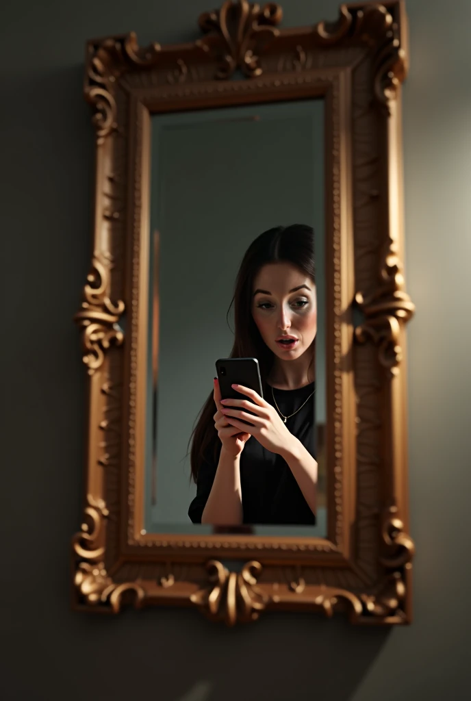 Aesthetic mirror selfie
In black filter