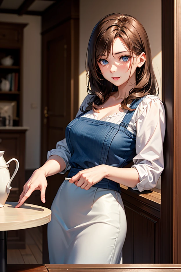 (masutepiece, Digital Art, Digital Illustration, 4K, 8K, Ultra-detailed, beautiful image, Sharp Image, Photorealistic, Raw photo, Perfect face, Perfect lines, Perfect eyes, Soft lighting) 1 woman, (lightbrown hair,Chignon hair in a high position,Innocent look,Lowered eyebrows,drooping eyebrows,drooing eyes,cute large eyes,natural make up,kindly smile,Round jaws,23 year old petite woman:1.3),Two handsome men in suits, (ember,Men in suits,well-muscled,Firm shoulder width,Adult male,Boyish hairstyle,English gentlemanly style,Man in his 30s with a cool expression,28-year-old man with bright smile:1.2),(Nervous,be shy,sleepy,embarrassed from:1.2),innocent smiles,(embarrassed from,Shy smile:1.1),light-filled kitchen、Kitchen Counter、water work、the kiss、kiss、a couple、couple kissing、Romance、ssex、have sex、Wet pubic area、insert 、Rape、Overflowing、Full body painting,(One Girl And One Man,Having sex:1.5),(ember,Adult male,Rubbing the girl's boobs:1.2),Cheek dyeing、gasping face、embarrassed、boredom、begging、Unhappy、Greedy expression,Wet pubic area、 xen、Open your crotch wide、Cowgirl、Fluttering chest、Wet shirt、Lace underwear、Take off your jacket、maid clothes