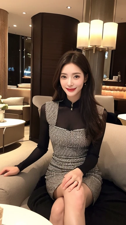 Super detailed、Japanese、charming beauty、seductive adult woman、Beautiful woman、sharp eyes、cool girl、wavy hair、suit、Black chiffon、lace fabric、wide sleeve、wearing a lace insert dress、white blouse、Tight Skirt、Lustrous legs、evilの幹部、evil depravity、brainwashing、Mind control、lipstick、grin、evilな表情、evil、empty eyes、evil、night high school、
