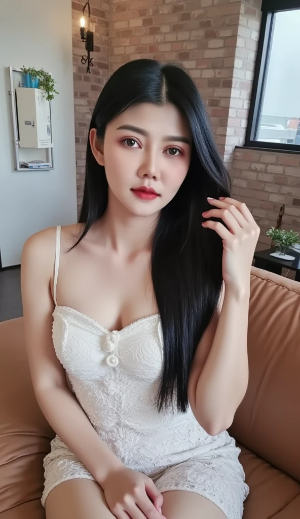 (masterpiece:1.3), (8K, realistic, Raw photo, highest quality: 1.4),(japanese women)),sexy posture,perfect your figure,look at the camera, earrings,necklace,night,Night scene,night,full moon、Tokyo cityscape. night、Night view of Yokohama from the hotel room
