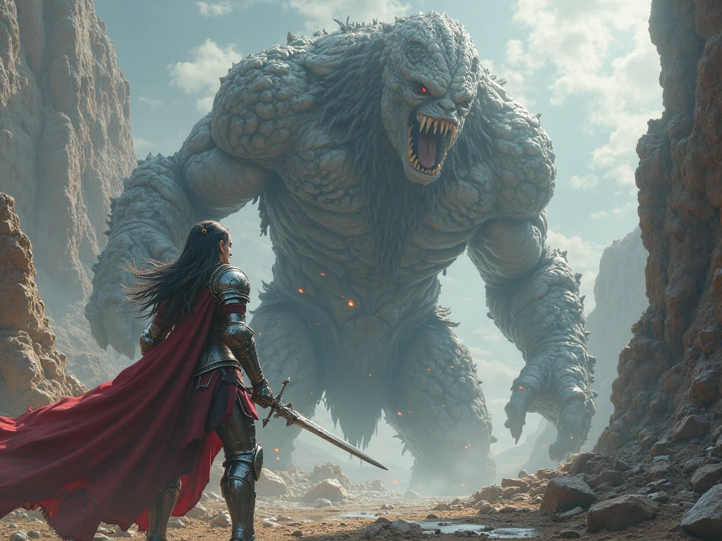 Hyper realistic, epic fight scene from a high-quality action movie by Yuen Woo-ping, featuring between a majestic (red dress star trek security officer La'an Noonien-Singh from star trek-strange new world:1.2) and a majestic angry looking (Orc Grom Hellscream from world of warcraft:1.2), (the security officer pointing her Phaser guns towards orc, the orc trying to attack security officer by his legendary Gorehowl weapon:1.2), by Nami Melumad, David Benzal, Pablo Dominguez, full body, perfect face and eyes, detailed clothes description, dramatic angle, movie scene, natural light, in the background is the alien landscape, cinematic lighting,(golden ochre tone:1.4), The composition boasts cinematic widescreen format, deep focus, and rich, intricate details, reminiscent of high-budget fantasy film productions, with a touch of magical realism and enchanting visual effects, best quality, intricate details, masterpiece, panoramic, HD, ultra-detailed,8K, shallow depth of field, trending on artstaion