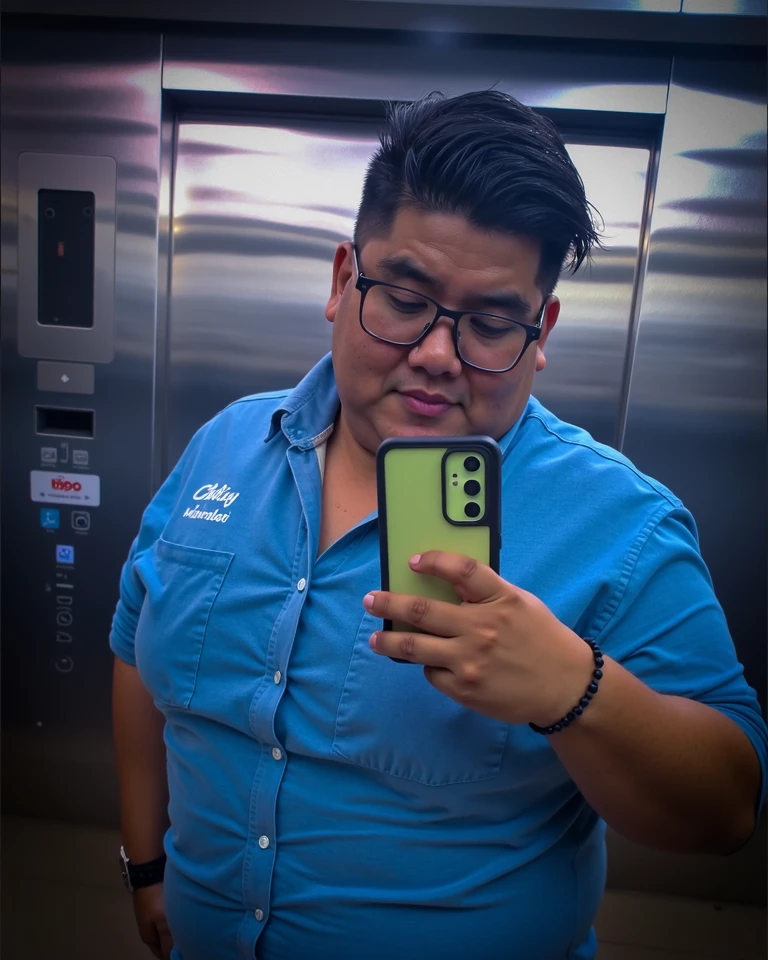 A muscular Asian man in white briefs, holding a phone, bbw sauce, thicc, strong physique, powerful, leaked photo, full body shot, white socks，erected，bulge in briefs