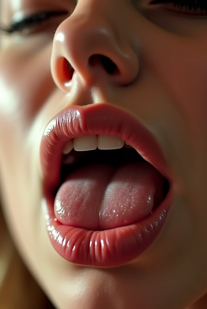 nude, Jennifer Lawrence, sucking on a horse penis, deep throat, cum all over her