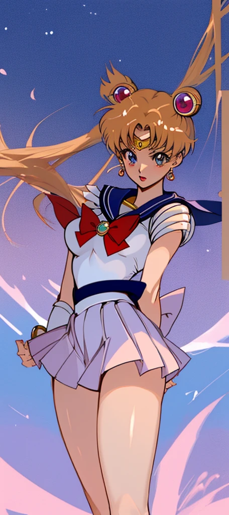 Obra maestra, Mejor calidad, absurdos, perfect anatomy, 1 chica, solo, Luna, 1990s \(Estilo\), rubia marinero luna, (little mom) de pie, sonrisa, tiro de vaquero, Uniforme Marinero Senshi, cuello marinero, Falda azul, Guantes de codo, en pose de espaldas, shows off his booty, Backward, sin tanga, big booty, ultra mini falda, (detallado:1.3), ultra high resolution, ultra detallado, Highly detallado face and skin texture, detallado eyes, double eyelids, dynamic light, (cara muy detallada) en pose de espaldas, shows off his booty, Backward, (ambas manos en su trasero), levantando su faldita. Booty without thong