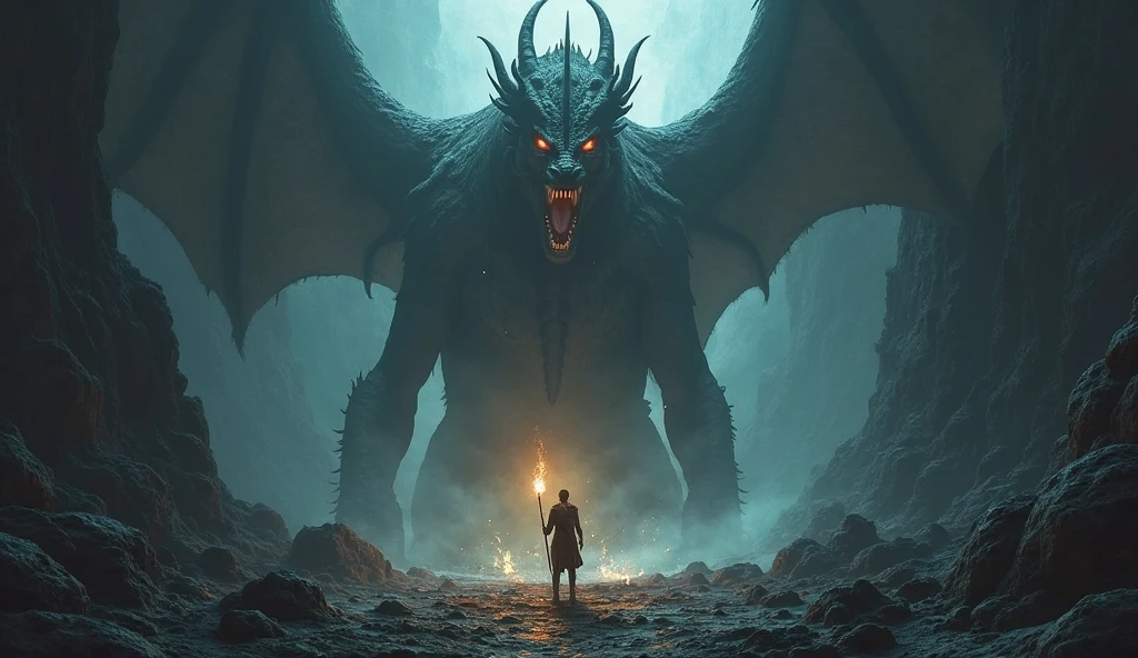 a giant demon from another dimension, huge claws, glowing aurora of colors of dark energy, anamorphic artstyle, best quality,4k,8k,highres,masterpiece:1.2,ultra-detailed,realistic,photorealistic,photo-realistic:1.37,HDR,UHD,studio lighting,ultra-fine painting,sharp focus,physically-based rendering,extreme detail description,professional,vivid colors,bokeh,dark fantasy,horror,concept art