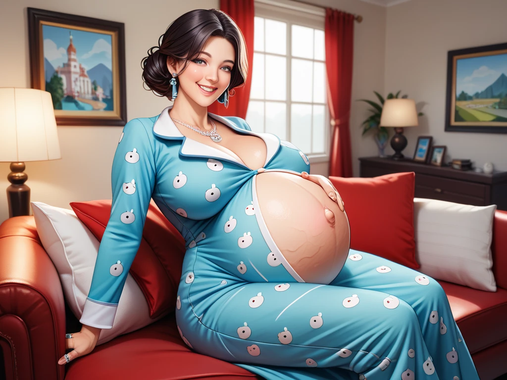 Close up of woman holding baby in bedroom, Video game screenshots>, 《Grand Theft Auto V》ariana grande, pregnant, leaked images, Life simulator game screenshots, maternal feeling, cutscene, Realistic scene, Gameplay footage, 怀pregnant, realistic-cartoon, video game cutscenes, Video game screenshots, real footage, violet myers, Gameplay, snapshot photo