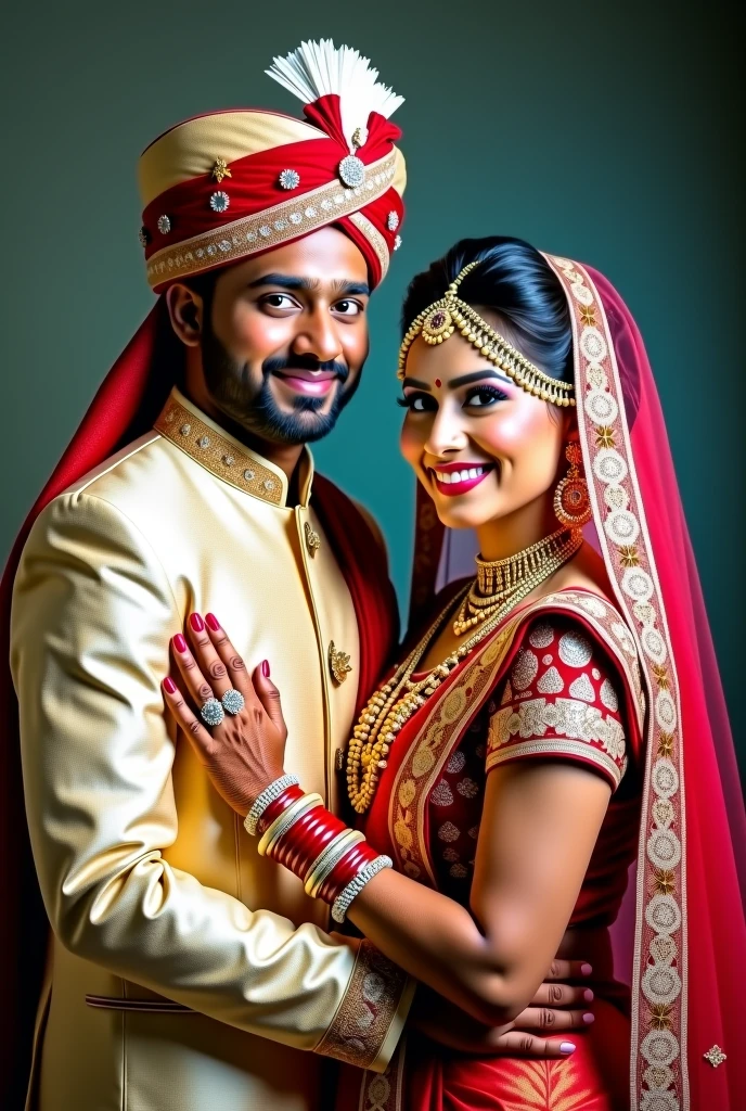 Couple with saree and shily