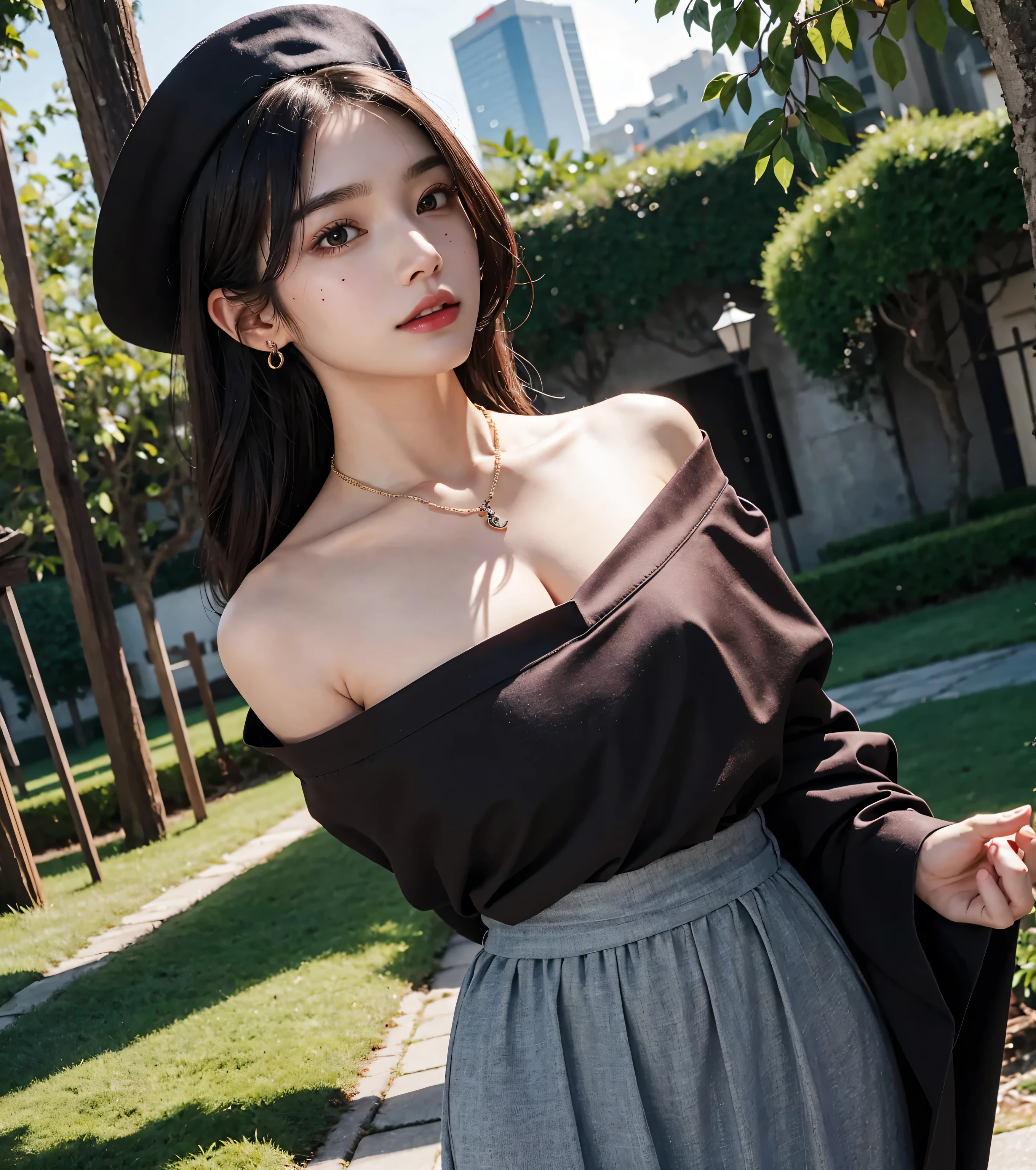 8k、High-definition skin quality、Caucasian 14 year old girl、super high quality、sunlight、Fair-skinned beautiful girl、Young Breasts、Small cleavage、Adult atmosphere、high resolution skin、Fair and beautiful thighs、Young face、Innocent face、Hair tied up、Well-formed face、Off-the-shoulder dress、Open your mouth、Wet lips、Bare legs、Bare buttocks、Well-formed legs、Look away
