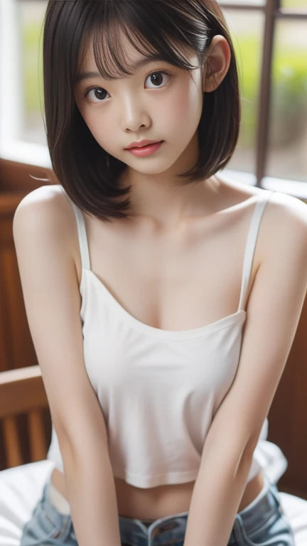 High resolution、High resolution、In 8K、real live action、生photographgraphy、highest quality、masterpiece、超High resolution、生photograph、beautiful、beautiful、pieces fly、((Obscene content))、For adults、charm of 、confused、((((Japanese elementary school student))))、japanese girl、((8-year-old))、((round face))、((thick eyebrows))、((Cute Baby Face))、white skin、young physique、short neck、small breasts、knees、 thin thighs、alone、whole body、very nice、、(((flat chest))、 ((Ubic area))、(my pussy is)、Are sleeping、((anatomically correct))、(realistic:1.37)、photon mapping、reality、radio city、Physically based rendering、depth of field rally background、photograph、(((Japanese junior idol)))、sparkling eyes、glossy lips、too bright natural light、shining sun、too bright sunlight、(((((8-year-old)))))、(((private part)))、超High resolutionで,cute smile, cinematic lighting,quiet atmosphere、beautiful細かいディテール,highly detailed eyes and face、ultra wide angle shooting、(((The kids'swear)))、your thighs are open、show offっこ、show off、((private part))、(my pussy is)、(((private part)))、(my pussy is)、(short cut hair)
