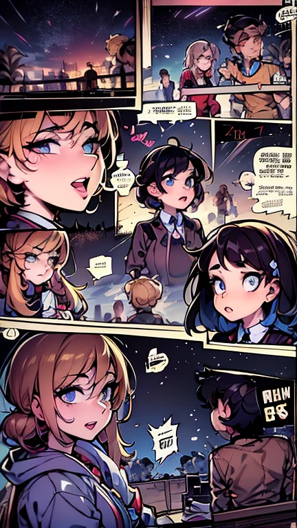 score_9, score_8_up, score_7_up, source_anime, 6girls, <lora:Chulip:0.2> chulip, chibi, flat shading, close up shot, in a empty parking lot at night, close up shot, wide angle shot, depth of field, thin black border, separating, solo, dynamic pose, solo, sparkles, <lora:Glorp_Bingo_Mega_Mix-000013:0.05> glorpbingomegamix1 BREAK a green alien fuzzy kitten cat with alien antenna grimacing and squinting, alien BREAK The Wizard, happy, robes BREAK The Fighter, sad, paltemail BREAK The Archer, anxious, leather armor BREAK The nerd, neutral, business suit, BREAK The Android, blushing, sweater