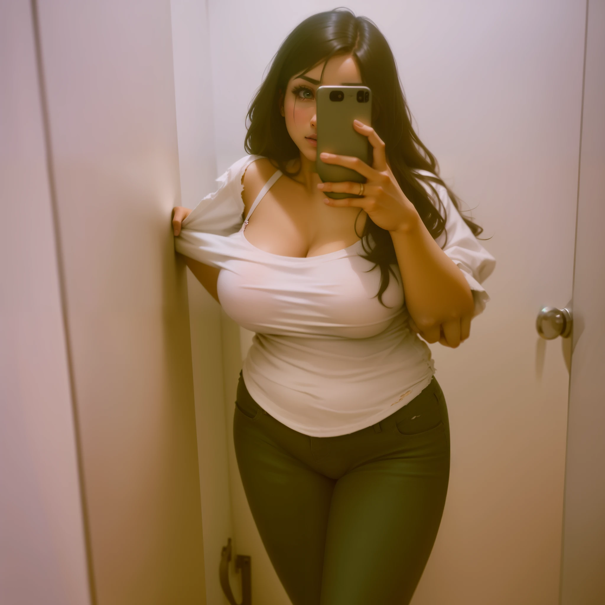 Sexy Colombian Spanish Latina with a curvy figure and a full, sexy face