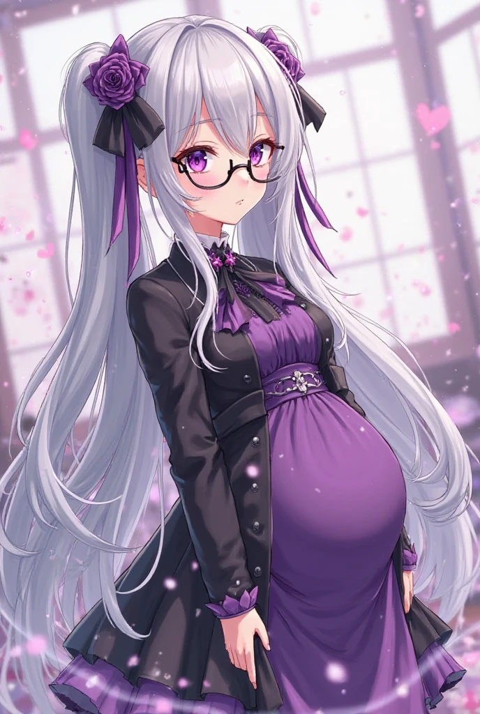 A girl standing in front of a tree,粉红色的Flowering在枝头绽放,1 sister,author:bangare tree,suit,Bow,Neck tie,Branches,Sakura NS,领shirt,Daysiealling petalorest background,Flowering,graduate,Sea of Flowers,jacket,Long gray hair,Long sleeve,Looking at the audience,Lure,Lace Hose,petal,粉红色的Flowering,What about the plaid?,Pleated Skirt,club,Uniforms,shirt,skirt,Smile,solo,spring \ (season \),The Tree,Wisteria - anime ,Black silk pantyhose,Pregnant,