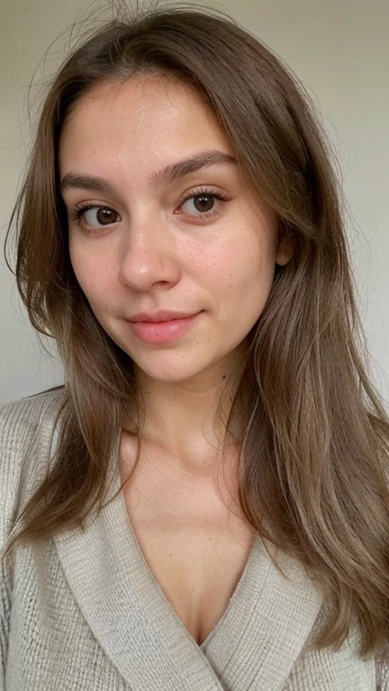 Create a picture of a twenty-year-old girl. ((Have a natural and attractive face)) (Her hair should be blonde with brown stems) (Long hair) outside