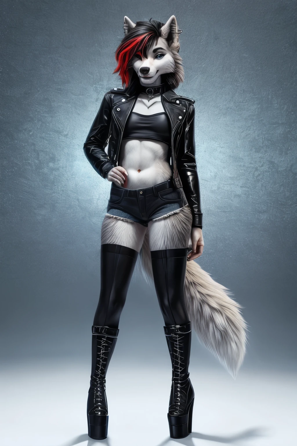 Trniert woman roxanne_wolf full body on bra leather