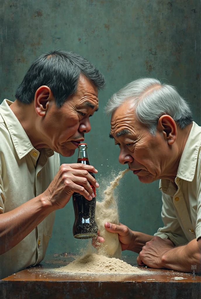 A old man,Chinese,natta,alcohol,drinking party,drunk
