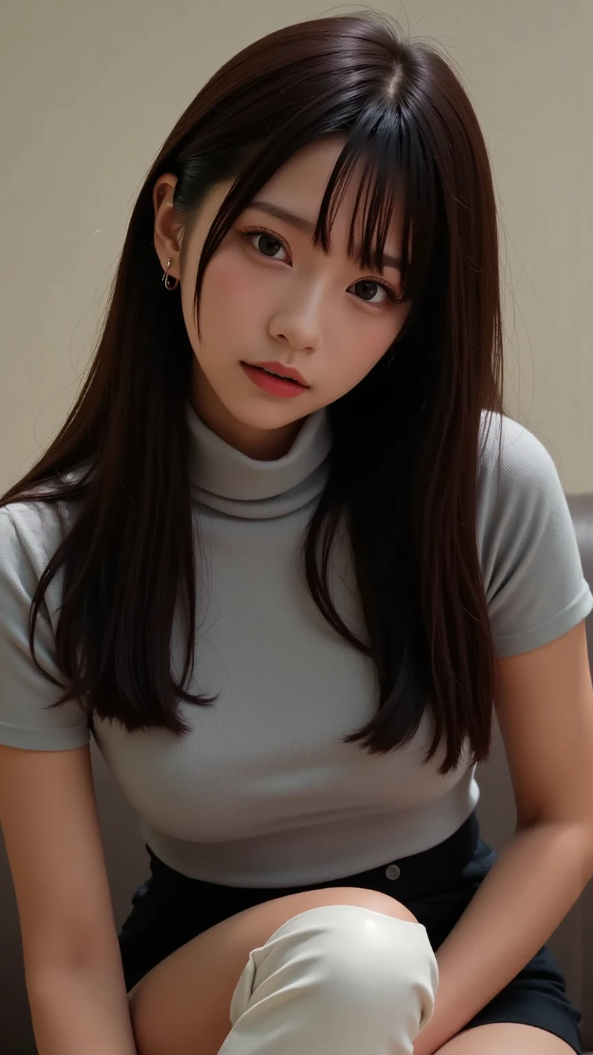 Photo realistic、Photorealistic Black-haired、Straight Hair、ponytail、Blunt bangs drooping eyes、Iris、Plump Cheeks、Round face contours 16 years old、high school girl、Sappin'、Sailor suit、ribbon、Skirt、Drenched in sweat Enjoy the facial expressions、Laughter expression、Laughter Big ample breasts、low length、Vaginal、Female organ、、 Boldly open your legs、Normal bit、Insert、Vaginal Insert、soaked、、Insert forcefully、 background、Japanese countryside、now