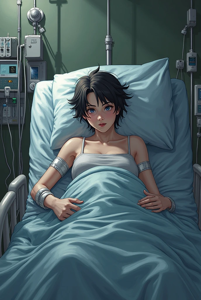 Horny, medical latex gloves, girl anime, colonoscopy procedure