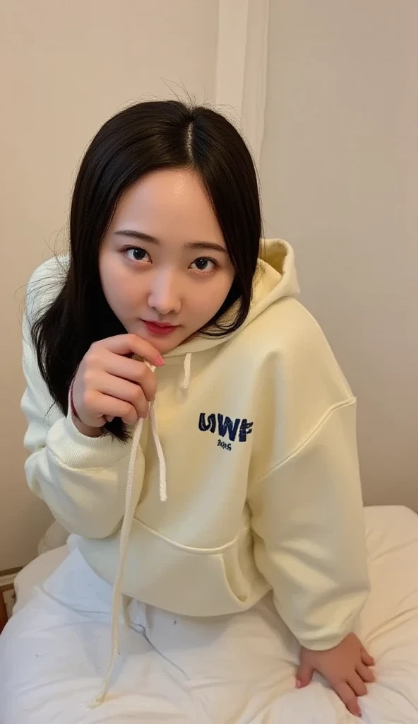 there is a little girl sitting on a couch wearing a purple sweatshirt, lalisa manobal, ruan cute vtuber, lalisa manoban of blackpink, girl wearing hoodie, dang my linh, jossi of blackpink, profile picture 1024px, wearing an oversized hoodie, young and cute girl, e-girl, e - girl