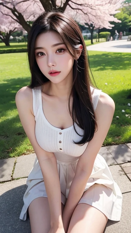 1 girl, Korean model, extremely beautiful, perfect body. Photo taken with Canon EOS R5 85mm f/11 Camera, ((sharp)) mode of people and surrounding scenery. Image quality ((8K)), ((lifelike)), ((masterpiece)), ((sharp and highest contrast)), ((great depth of field)), ((light stereolithography)). ((Pink hair)), long and smooth, the wind blows it beautifully under the bright sunlight. Beautiful face, perfect and sexy, holy, perfectly balanced, ((beautiful in every detail)), ((shiny)), ((high-end cosmetic makeup)). Bright smile, pure white teeth and details. Seductive glossy red lips, ((brilliant glossy red lipstick)). The eyes are brown, glossy, seductive, ((sharp makeup)), realistic, ((wet eyes)) and detailed. Pink eyeshadow, long eyelashes, blush, high-end cosmetics. Two delicate eyelids, perfectly beautiful and detailed, black eyelashes. Eyebrows are curved, sparse, sharp and detailed. High and detailed nose. Cheeks are prominent and detailed. ((Bright white skin)), detailed pores, ((shiny skin)), smooth and tight skin. Long, shiny legs. Beautiful, perfect hands, ((no flaws)). Big and full breasts, ((prominent and detailed nipples)), deep and firm cleavage, tight under the bra. Buttocks are plump and fit into underwear. ((Direct sunlight)), bright sunlight, ((direct sunlight)).
((Student uniform)) details, side slit shirt, glasses, ((Active pose)), ((Sexual pose))), (camel toes), (Tights)) , ((Black hip skirt)), sitting on a stone bench, on the cold, icy, frozen sidewalk