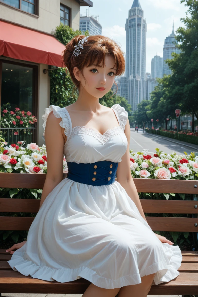 ((masterpiece, realistic, best quality, extremely intricate, solo, 1girl)), snow white, disney princess, vivid color tone