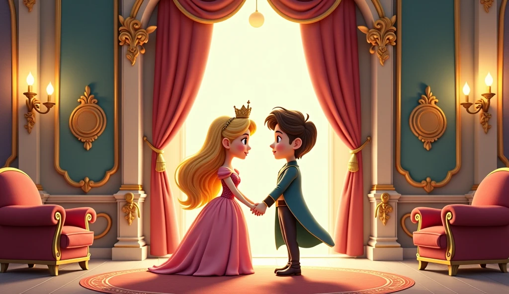 Boy purposing girl in the forest with tiyara
