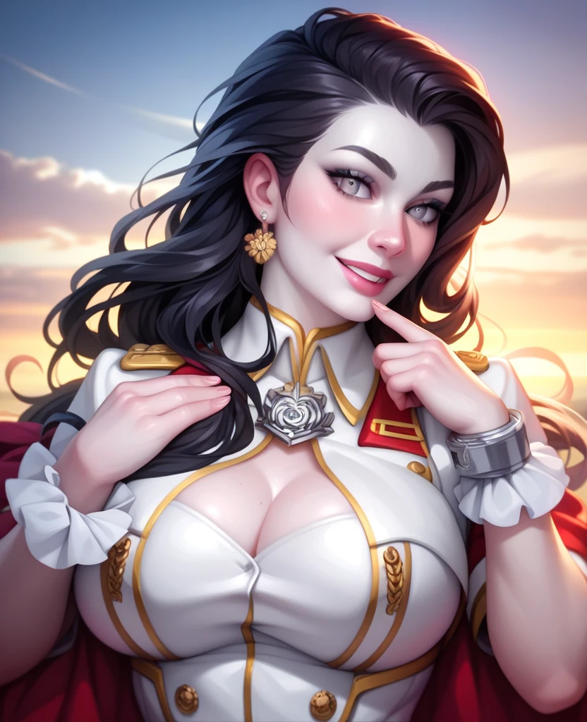 ((masterpiece), best quality, high quality, professional quality, highly detailed, highres, perfect lighting, natural lighting), Build a stunning, highly detailed work of art, Enchanting goddess with ethereal beauty and a crown of stars, Visionary, Average Height, Lean, Oval Face, Dark Skin, Silver Hair, turquoise Eyes, Long Nose, Thick Lips, Receding Chin, Shoulder-Length Hair, Wavy Hair, Triple Braided Crown, perky breasts, Stud earrings, teal stain lipstick, Graffiti, enigmatic, Northern Lights,Elementalist, Mogul, Short, In Shape, Triangular Face, Dark Skin, Chestnut Hair, Hazel Eyes, Long Nose, Pouty Lips, Round Chin, Stubble, Crew Cut, Wavy, Misty mountains towering over a vast, misty valley,Garnet, A crystalized texture with a rough and faceted surface, displaying the raw beauty of natural minerals, Wearing, Baroness, Tall, Fit, Square Face, Dark Skin, Gray Hair, jade Eyes, Narrow Nose, Full Lips, Sharp Chin, Long Hair, Straight Hair, Blunt Cut Bangs, soft breasts, Threader earrings, rose gloss lipstick