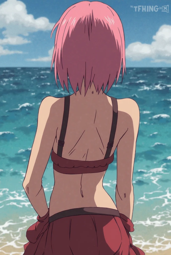 Boy, slim, Cute, Pale white skin, green eyes, Short red hair, on beach, looks shyly at the viewer, smiling, wet, spread legs, ass view, back view, white shorts, lies on the sand, slim boy body, ass focus, stands on all fours,