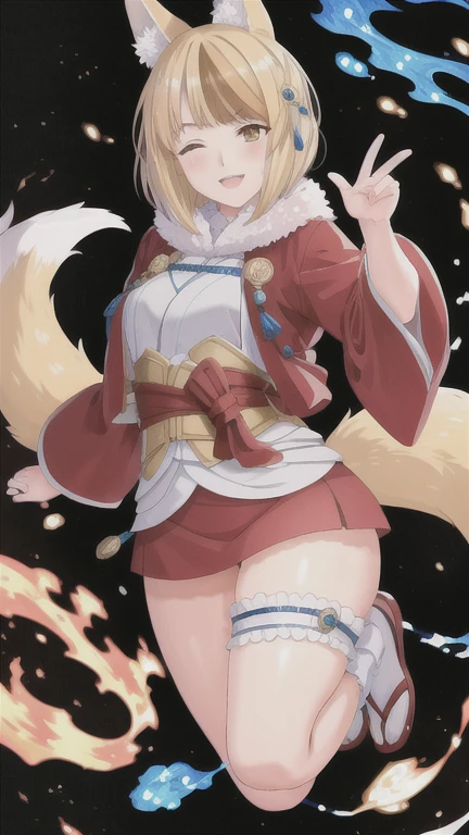 selkie fe, 1girl, solo, (turning kick attack:1.2),  dynamic angle, Offensive expression , looking at viewer, blush, open mouth,  facing viewer,  brown hair, large breasts,  <lora:selkie-fef:0.8>