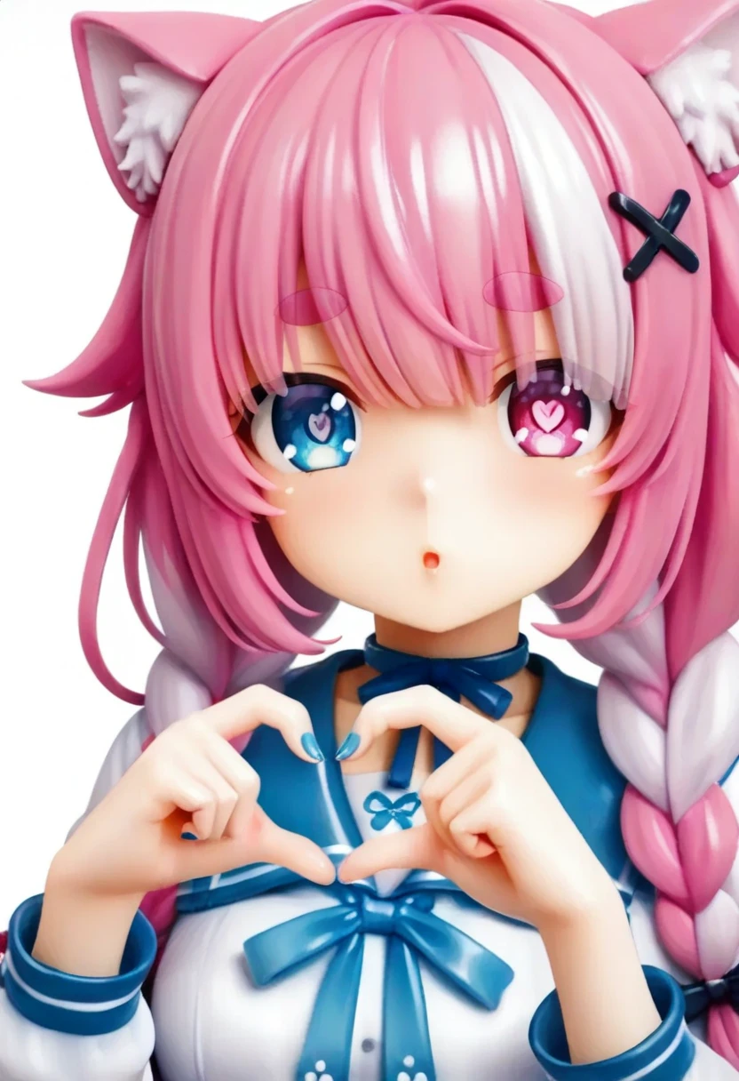 multiple girls, breast press, (best quality, masterpiece:1.5), (bright colors:1.3), detailed, river, pink hair, teal hair, blush, monocle <lora:anime3d:1>