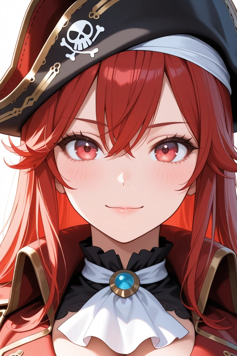 anime, (((portrait of he said))), woman, (((Red Hair))), (((blue eyes))), (((female pirate)), 8k, unreal enGine, オクタンレンダリンG, Cute, GamanG, Yoon Gonji, G.To, Gosonjak, Schloop, Severe, Dorm, Noah, trendinG on pixiv, Fan Box, Sketch, masterpiece, Smooth and soft skin, biG dreamy eyes, Beautiful and complex hair colors, Symmetric, anime wide eyes, soft liGhtinG, Concept Art, diGital paintinG, Tropical Island