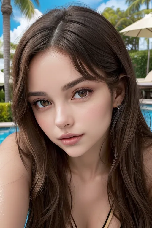 Luz solar en la piscina