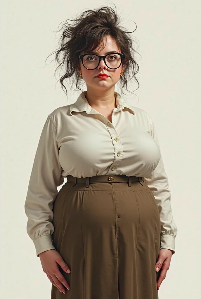masterpiece, best quality, 2K, realistic, (photorealistic), (cold color:1.4), (shallow depth of field:1.4), (in undressed concrete room), (darkness:1.7), (split lighting:1.4), close-up shot, (chubby woman:1.4), standing by the wall, (view from diagonally in front), plump, wavy hair, built bangs, round face, BREAK, turtleneck sweater, pale skin, shy, seductive, jeans