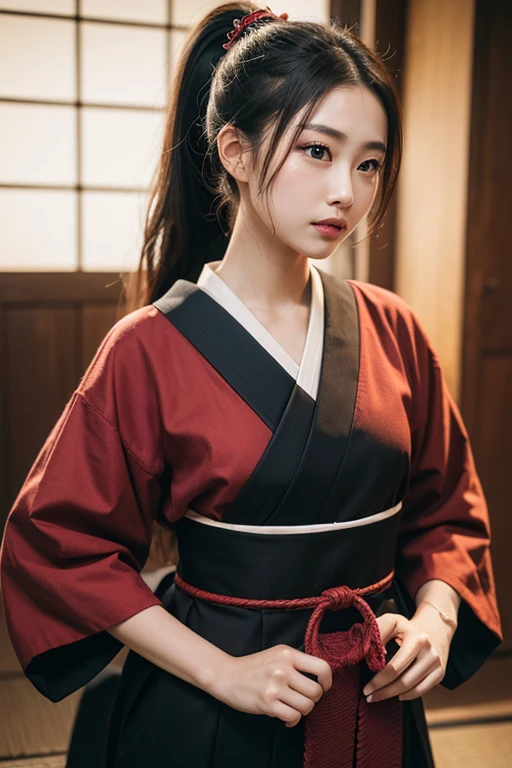 ((SFW: 1.4)), ((Detailed face, Professional photography)), ((SFW, zettai ryouiki, 1 Girl)), Ultra-high resolution, (Realistic: 1.4), RAW Photos, Highest quality, (PhotoRealistic Stick), concentrated, Soft Light, ((15 years old)), ((Japanese)), (( (Young Face))), (surface), (Depth of written boundary), masterpiece, (Realistic), woman, bangs, ((1 Girl))