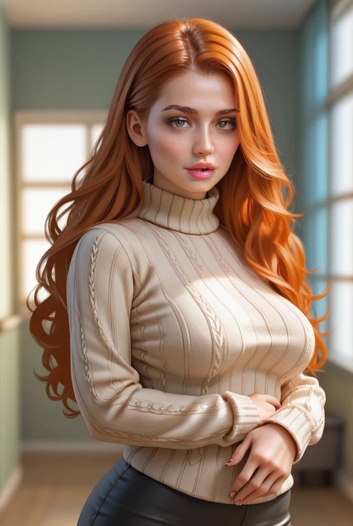 photo of S118_RileyRasmussen, a beautiful woman, in an (underground-cave:1.2), wearing a (turtleneck), (8k, RAW photo, best quality, depth of field, ultra high res:1.2), (absurdres, intricate, photorealistic, masterpiece, ultra-detailed, Unreal Engine:1.3)