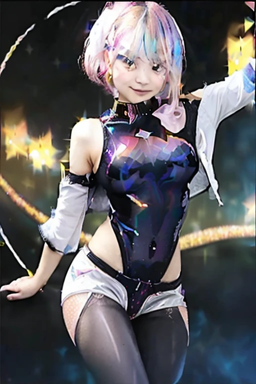 highly detailed, 8K, masterpiece, One girl, Blue Pink_hair, bikini, 笑face, (perfection_face), bound, close, Bondage, upon_return, Brilliant, Complex, Dramatic lighting, 4K, detailed_returnground, Caustics, full_body,  