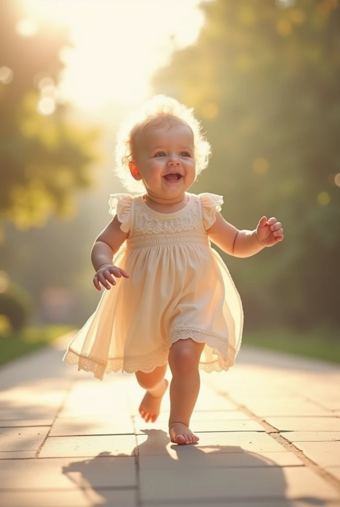 A child full of joy ,com um filhote de yorkshire brincando no parque