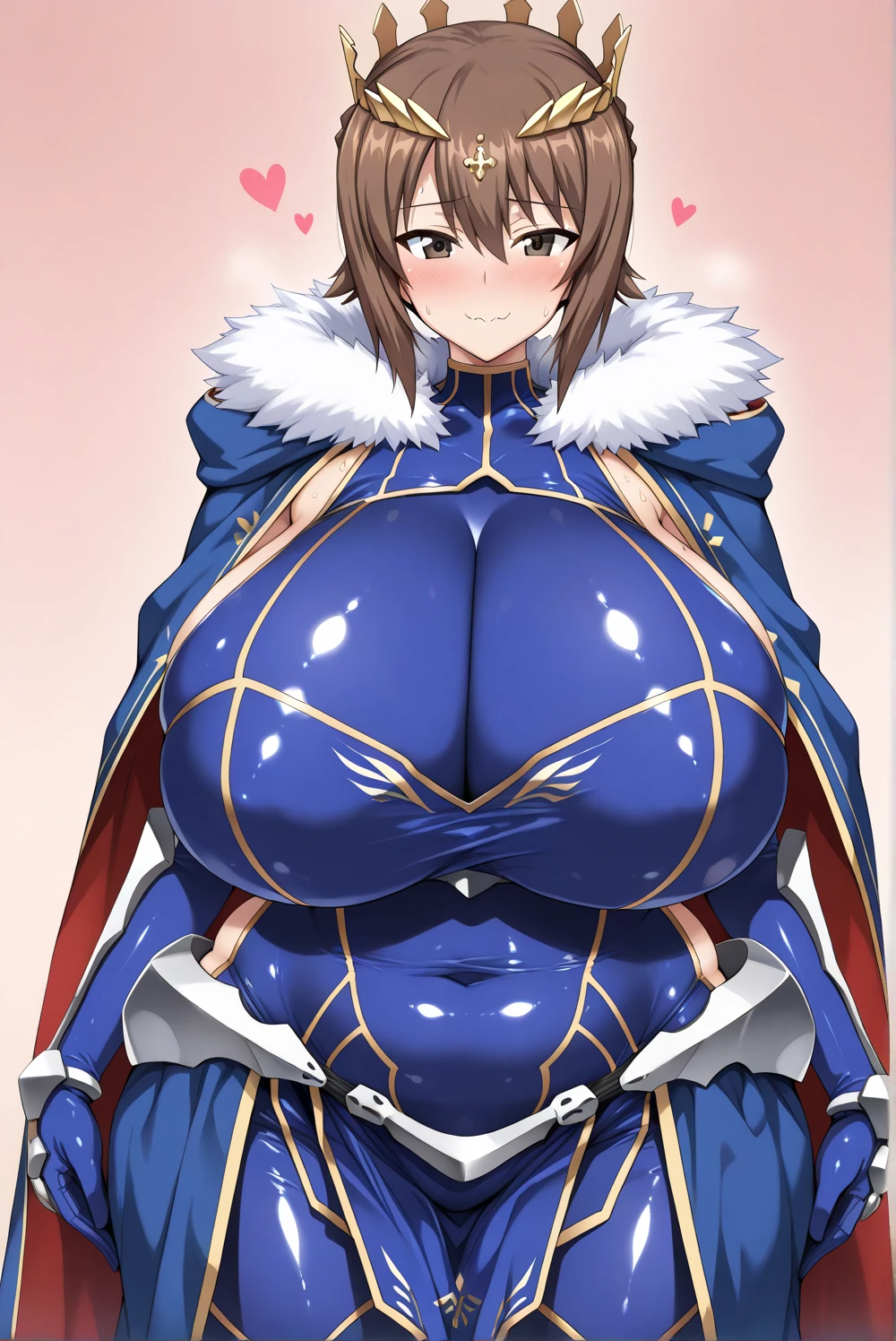 gigantic breast, smile, lips, barbarian woman, <lora:tworship-10:0.6>, <lora:barbarianWoman_v10:0.6>