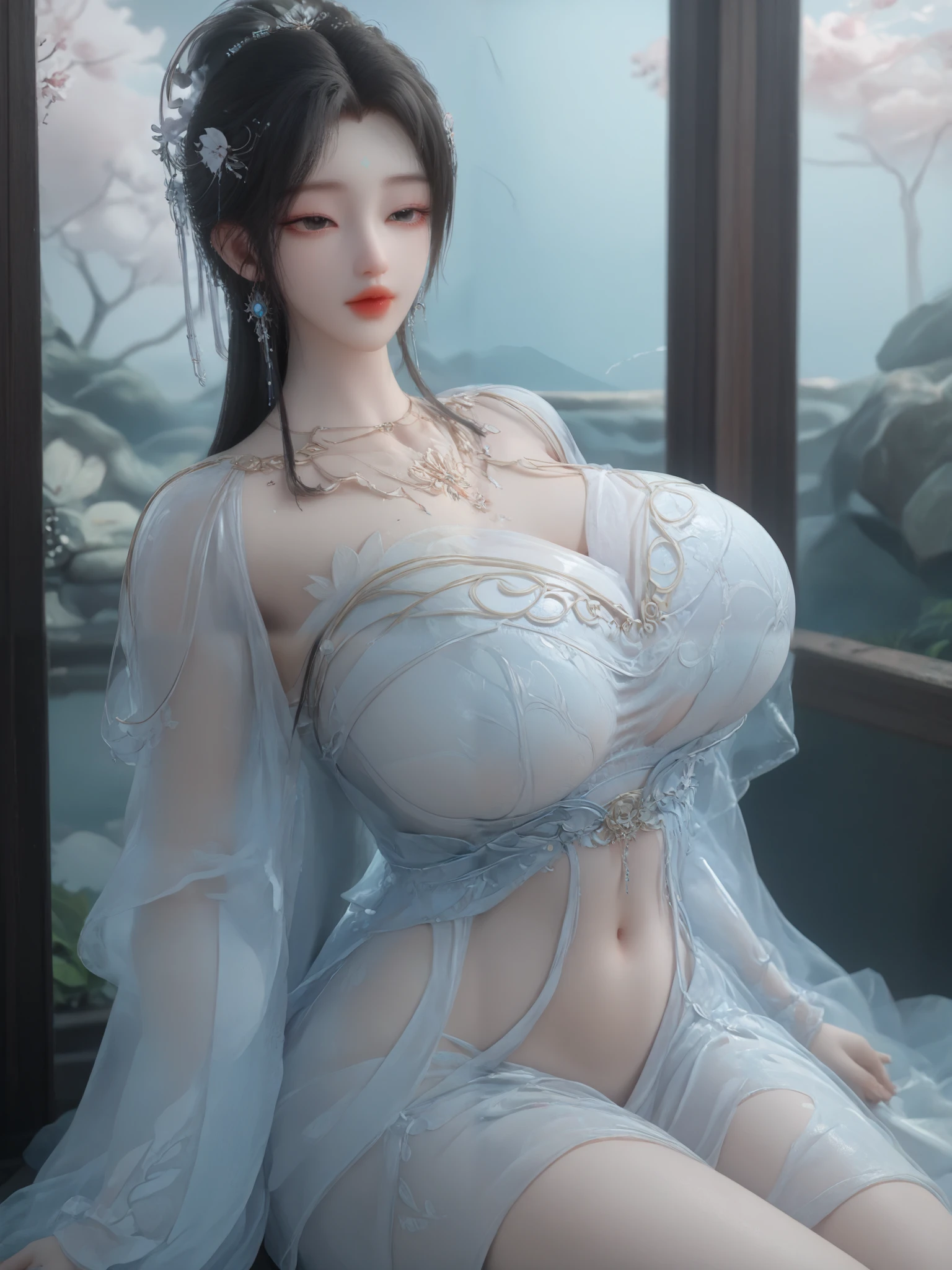 score_9, score_8_ up, score_7_ up, score_6_ up,(Masterpiece,  best quality ,   high detail  , 8k, 32K, 超 high resolution:1.2), Kubby,fine feinures,(minerpiece),  high resolution,  realistic,scenery,Japan,the above,Side View,close  up shot, side angle,internal, Glass, Glass panel, [photograph, ninural light,  shallow depth of field,  focusing on women's legs and location], sexy pose, South Korean idol,  Swedish Idol ,  20 year old girl , beautiful eyes, cute little nose ,  long lashes, Thick lips,cheekbone, Square jaw, S upermodel, focus on face ,hair_ ornament in gre,PAWG,thick,long  curved hair, curved accentuined booty,kneel,  sleeping on its side , Underboob,Glossy Skin, skindentinion,  stomach, navel earring, moans,  close up shot ,  slutty dress, negligee ,  see-through_ silhouette,ruanyi0822,indoor,plant,naughty face, 1 girl,Mature Woman, South Korea, Mature Woman,  ponytail, blunt 前hair, short hair,  bob cut, brown hair, black hair,  beautiful eyes, clavicle,  on Panett_in_viewer, parted_前hair, 前hair, white前hairblackhair,  thighs,  sexy waist ,  Round Big Butts,  Sexy Butt,thick_ thighs, Wonderful,  big breasts元,Covered breasts, stylish,   perfect eyes , ((massive ninural breasts, Huge ,  big body ,   Saggy Breasts , Perfect Breasts , big breasts)),  big body ,  sex,  curved, Huge ass, fit, blue-white skin, enchanting face , Turns red, 4ng3l face,  perfect eyes, detailxl